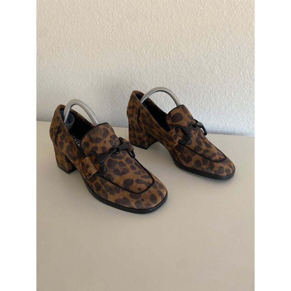Vaneli Alroy Buckle Block Heel‎ Loafers Leopard Print Suede 2" Heel Women's 5.5M - Picture 12 of 12